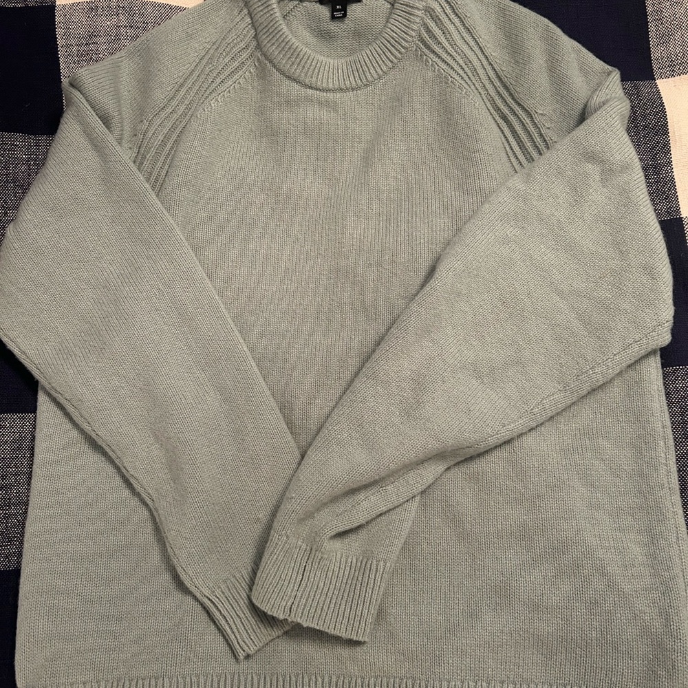 Reiss Men's Sage Green Crewneck Sweater